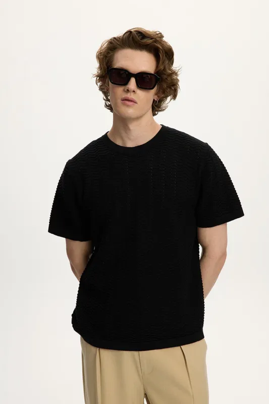 Wave Knit Tee sold by Kuwallatee