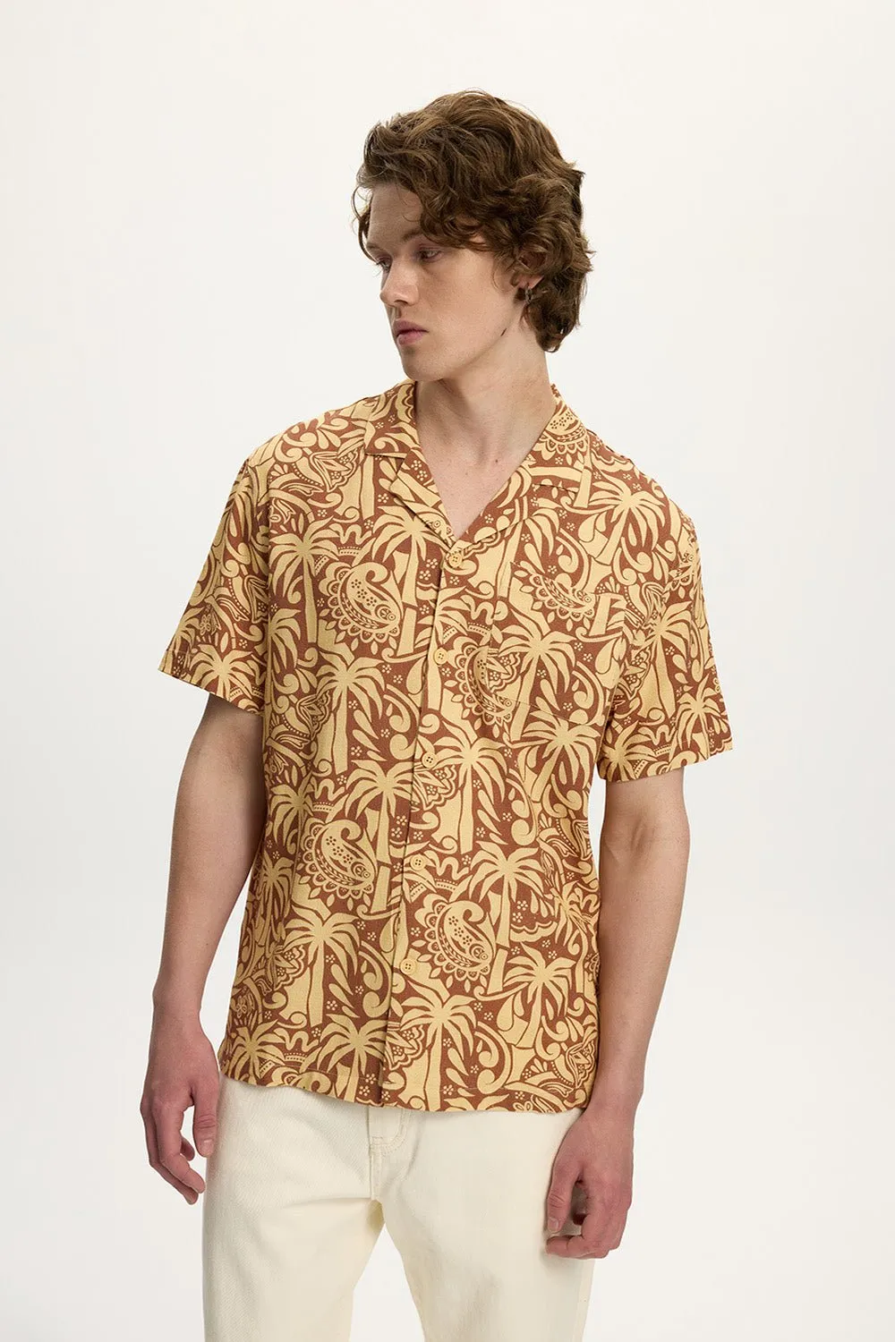 Linen Printed Yacht Shirt 2.0 sold by Kuwallatee