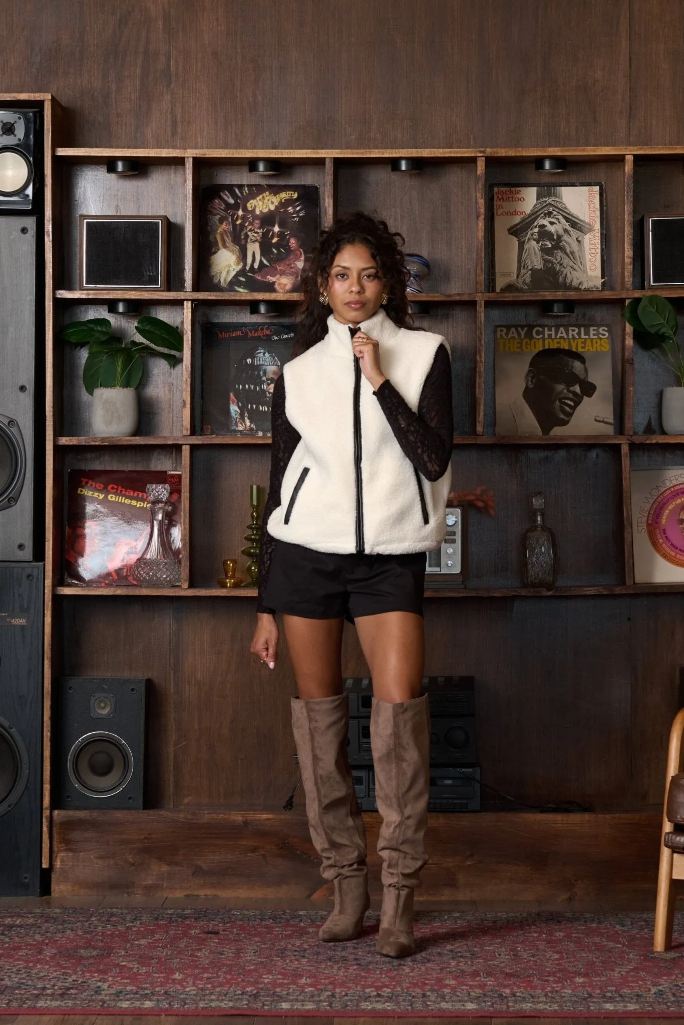 Leather Polar Vest sold by Kuwallatee product image thumbnail 2