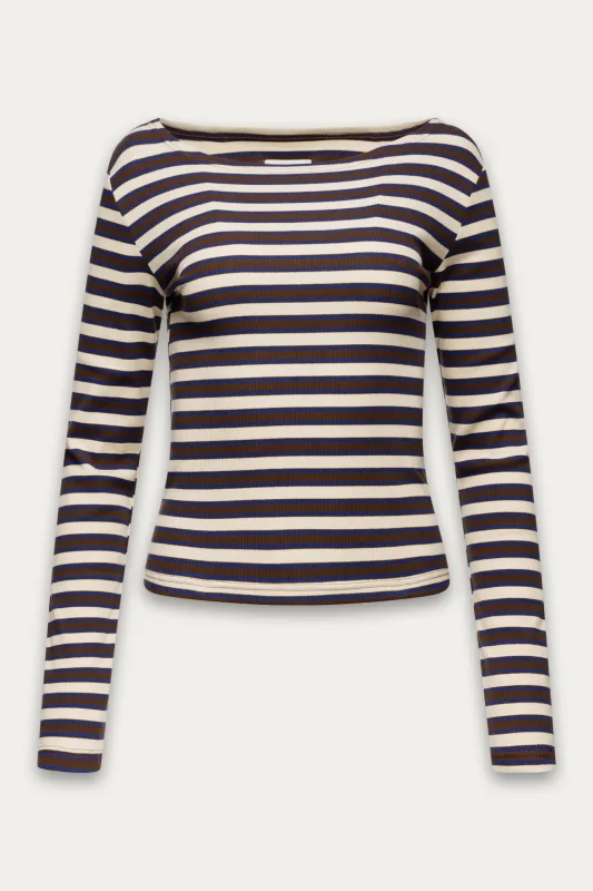 Amira Stripe Long-Sleeve sold by Kuwallatee