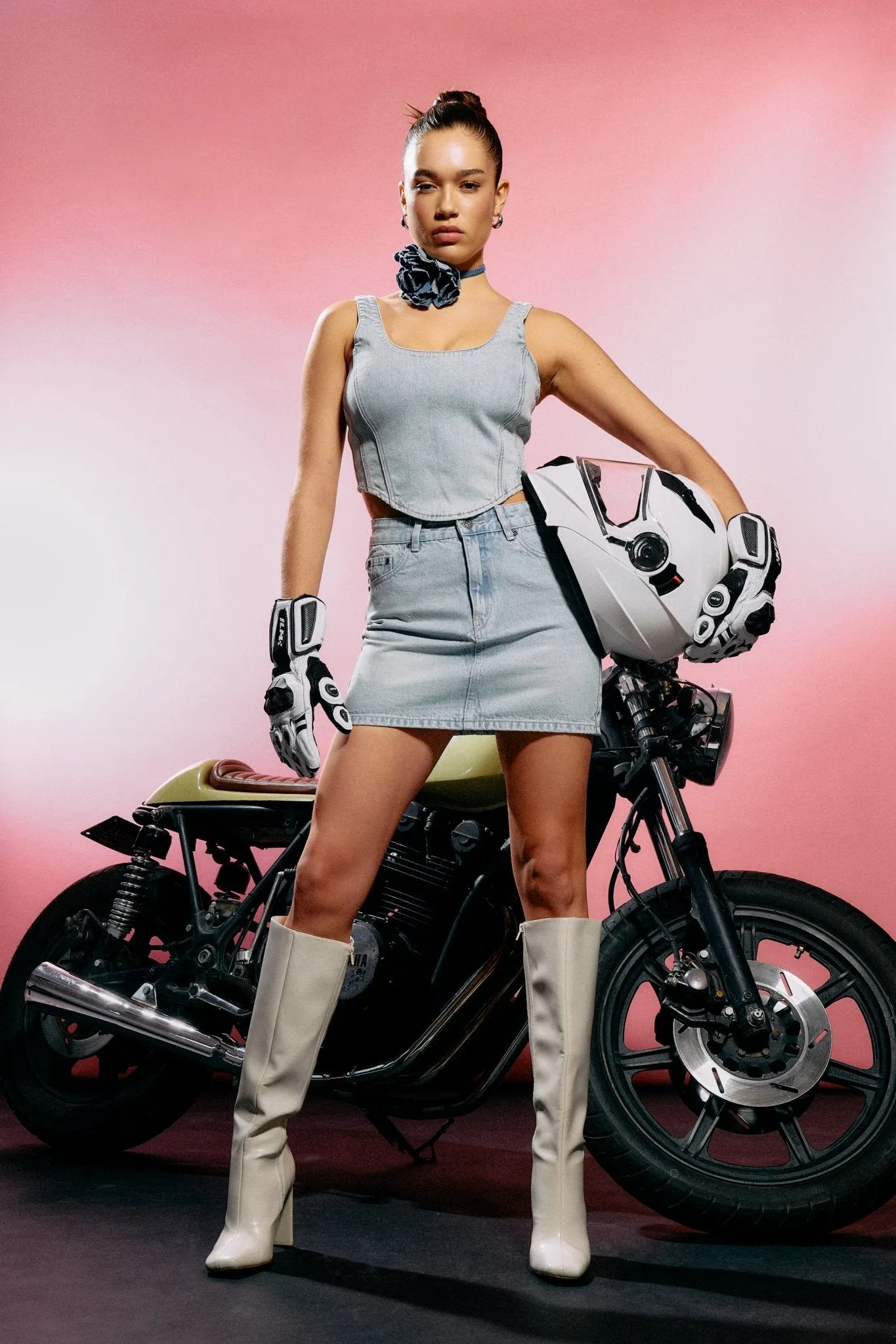 Mini Denim Skirt sold by Kuwallatee product image thumbnail 5