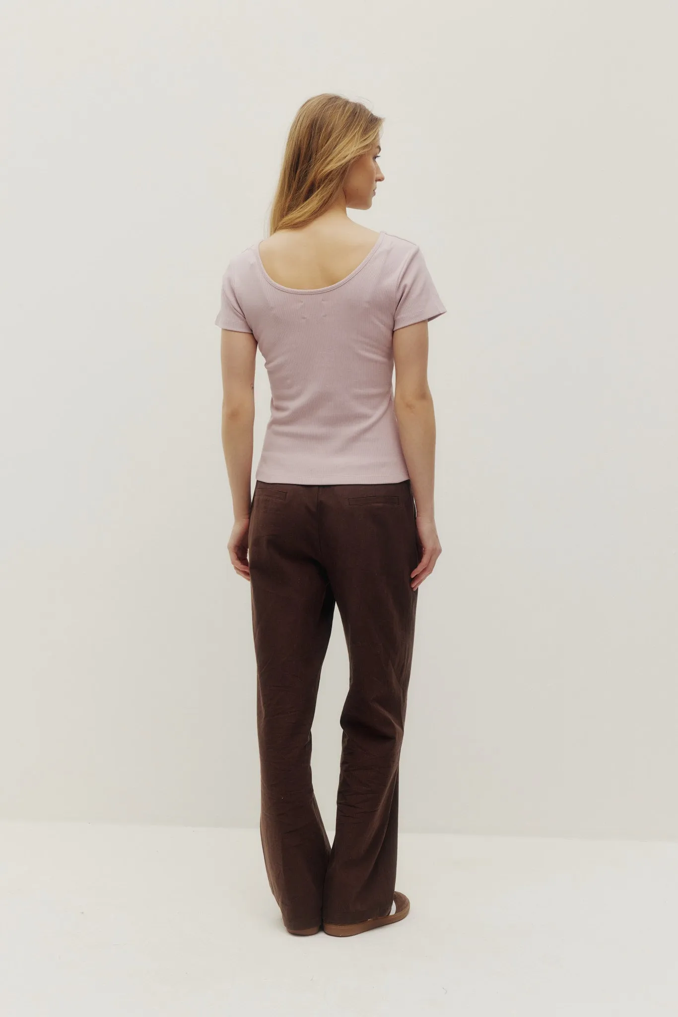 Rosie Low-Rise Linen Pants sold by Kuwallatee product image thumbnail 3