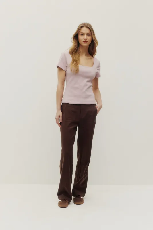 Rosie Low-Rise Linen Pants made by Kuwallatee