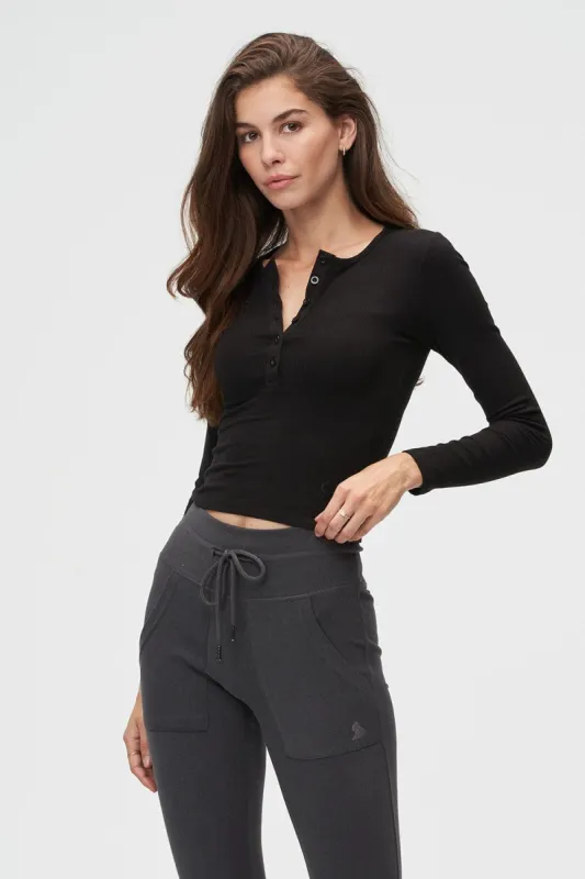 Ribbed Button Down Henley sold by Kuwallatee