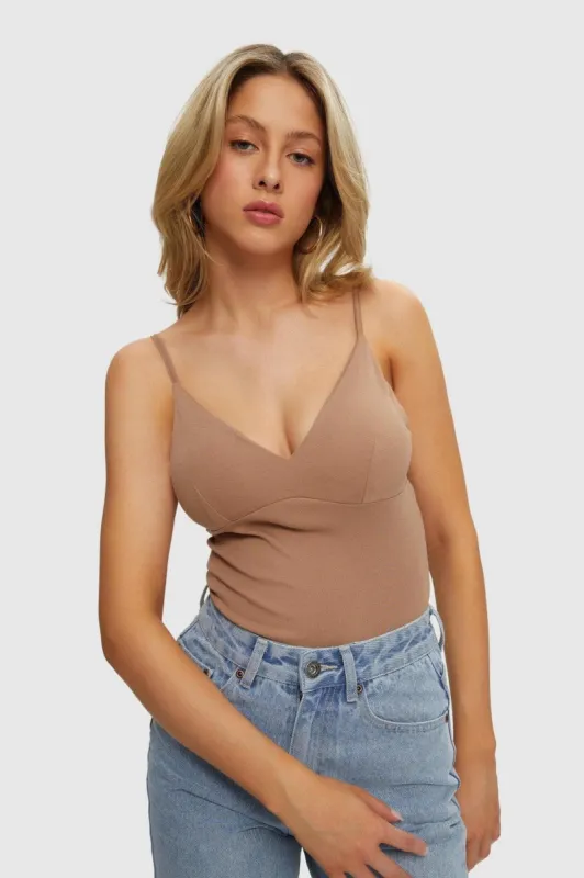 Plunging Bodysuit Tank sold by Kuwallatee