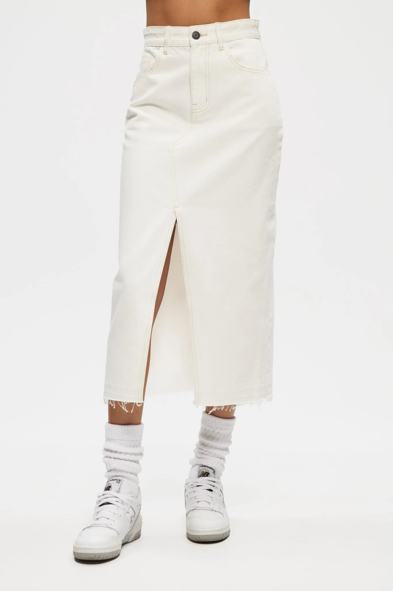 Midi Denim Skirt sold by Kuwallatee