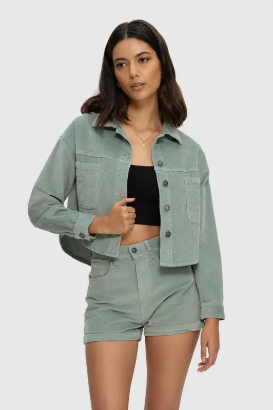 Crop Cord Shacket sold by Kuwallatee