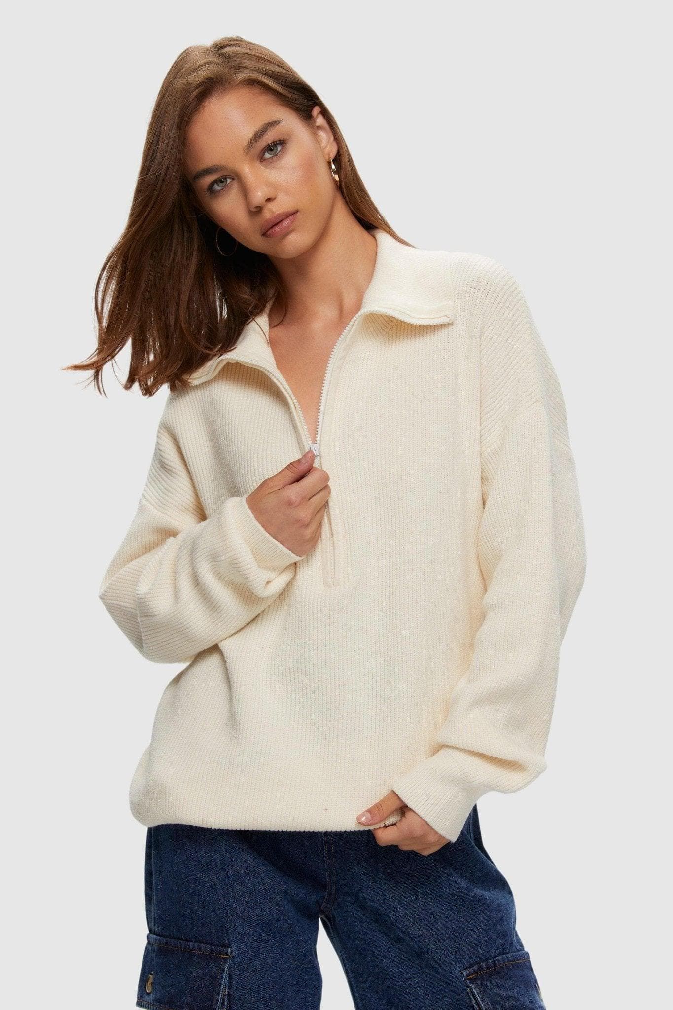 Longer Length Half Zip sold by Kuwallatee product image thumbnail 3