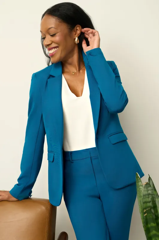 The Sloane Blazer Peacock Blue sold by Sophie Rue