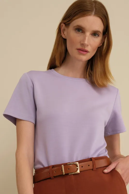 The Lauren Tee Lilac Mist sold by Sophie Rue