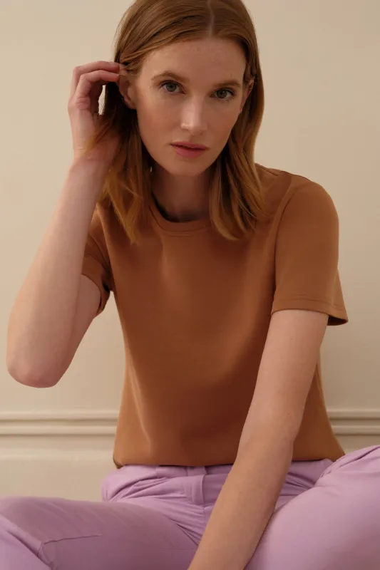 The Lauren Tee Latte sold by Sophie Rue