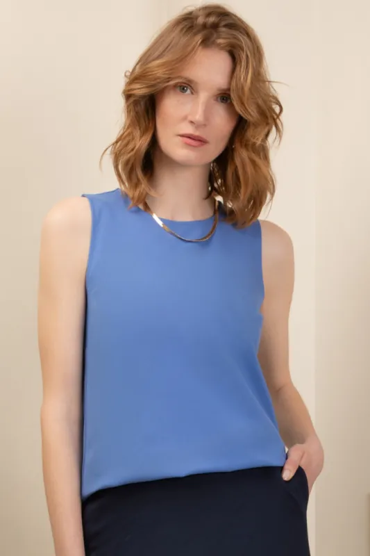 The Amelia Tank Skyline Blue sold by Sophie Rue