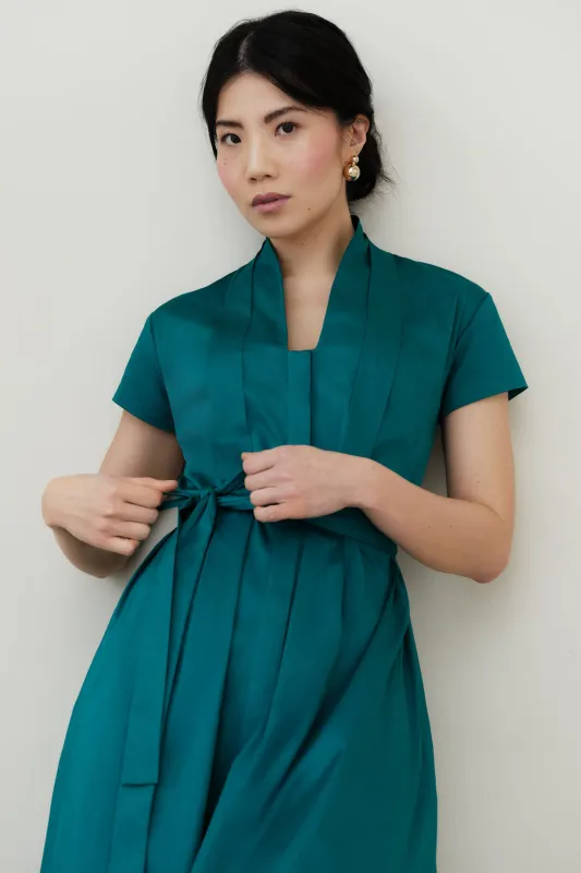 The Abigail Shirt Dress Emerald sold by Sophie Rue