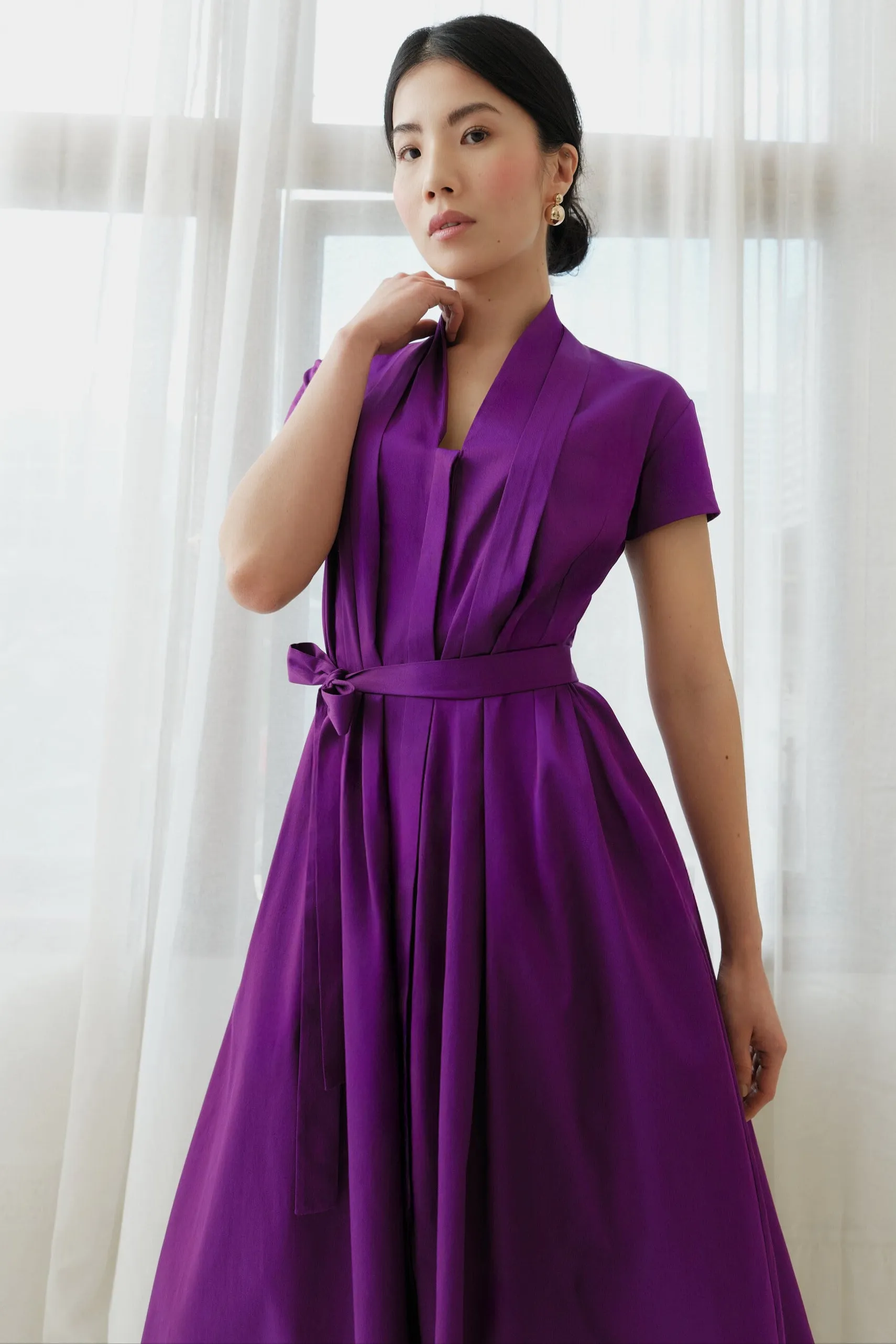 The Abigail Shirt Dress Deep Purple sold by Sophie Rue product image thumbnail 3