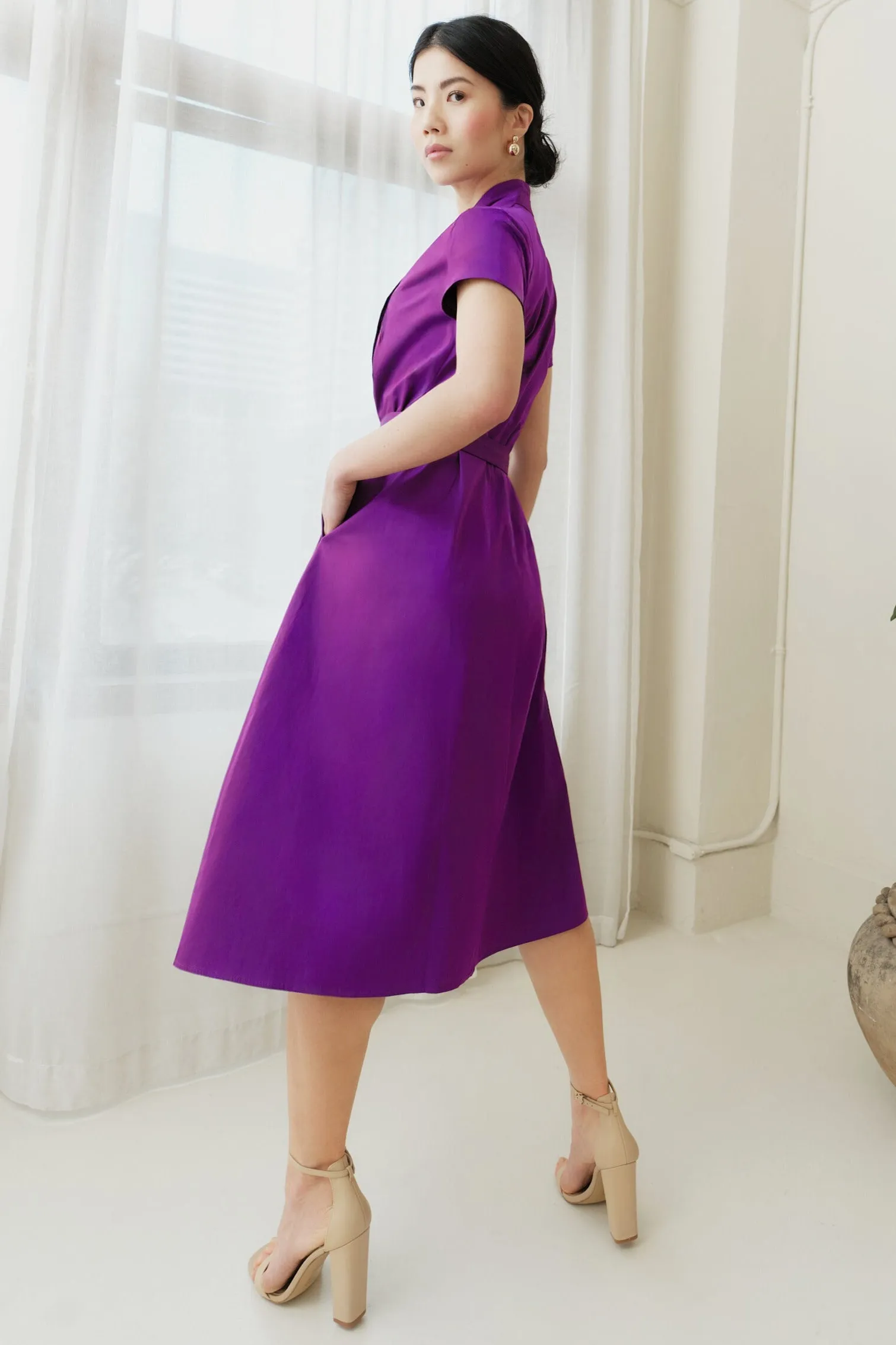The Abigail Shirt Dress Deep Purple sold by Sophie Rue product image thumbnail 4