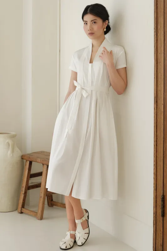 The Abigail Shirt Dress Ivory sold by Sophie Rue