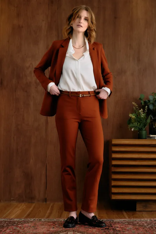 The Katherine Trouser Deep Ochre sold by Sophie Rue
