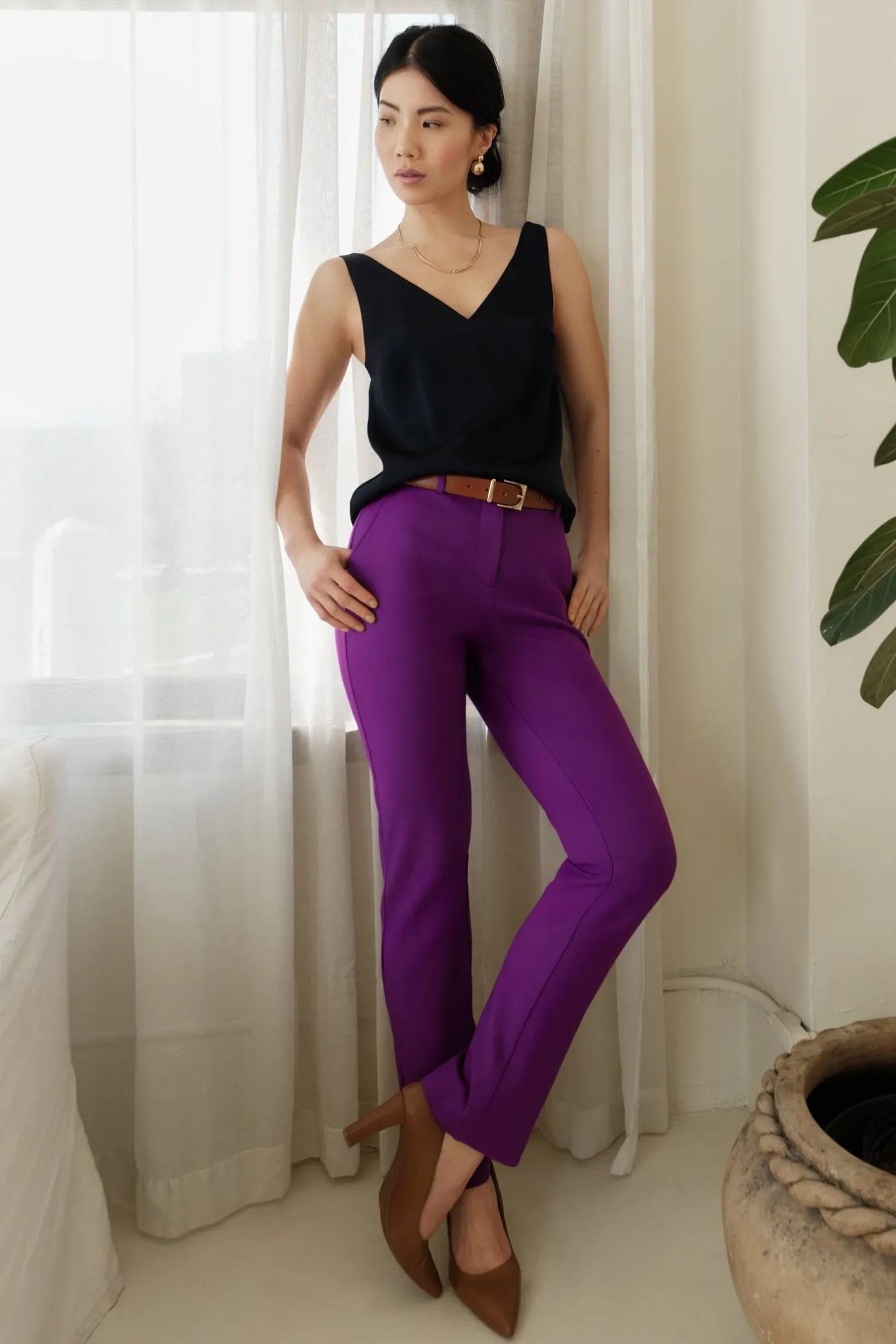 The Hazel Silk Tank Navy sold by Sophie Rue product image thumbnail 5