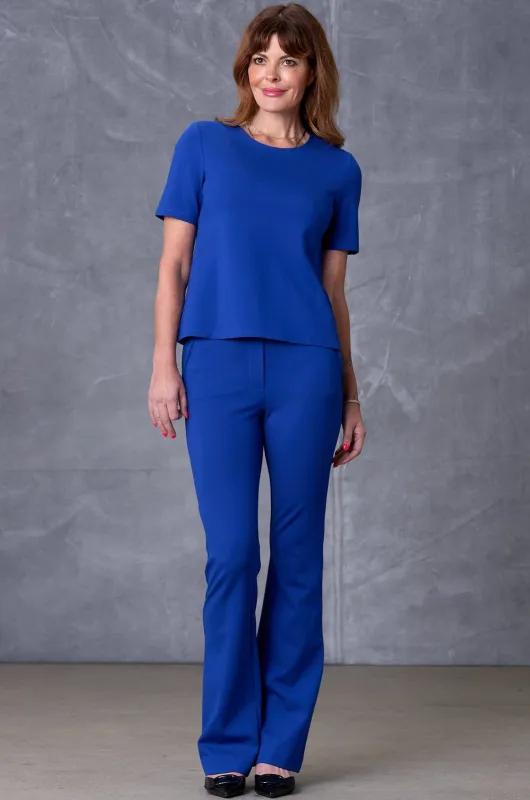 The Dolly Flare Pant Cobalt Blue sold by Sophie Rue