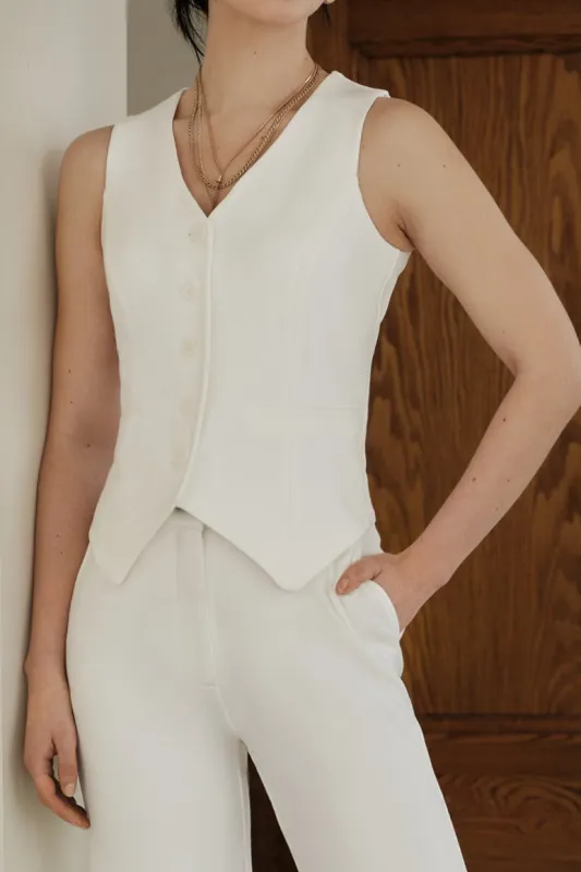 The No Gape Zora Vest Ivory sold by Sophie Rue
