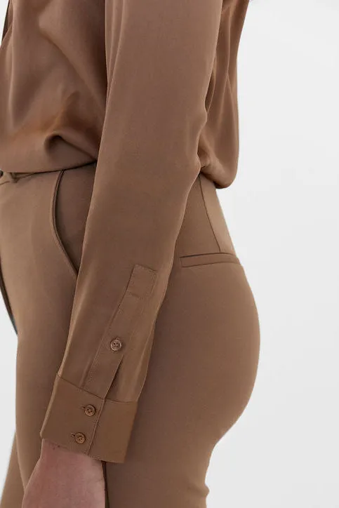 The Grace Silk Long Sleeve Blouse Camel sold by Sophie Rue product image thumbnail 3