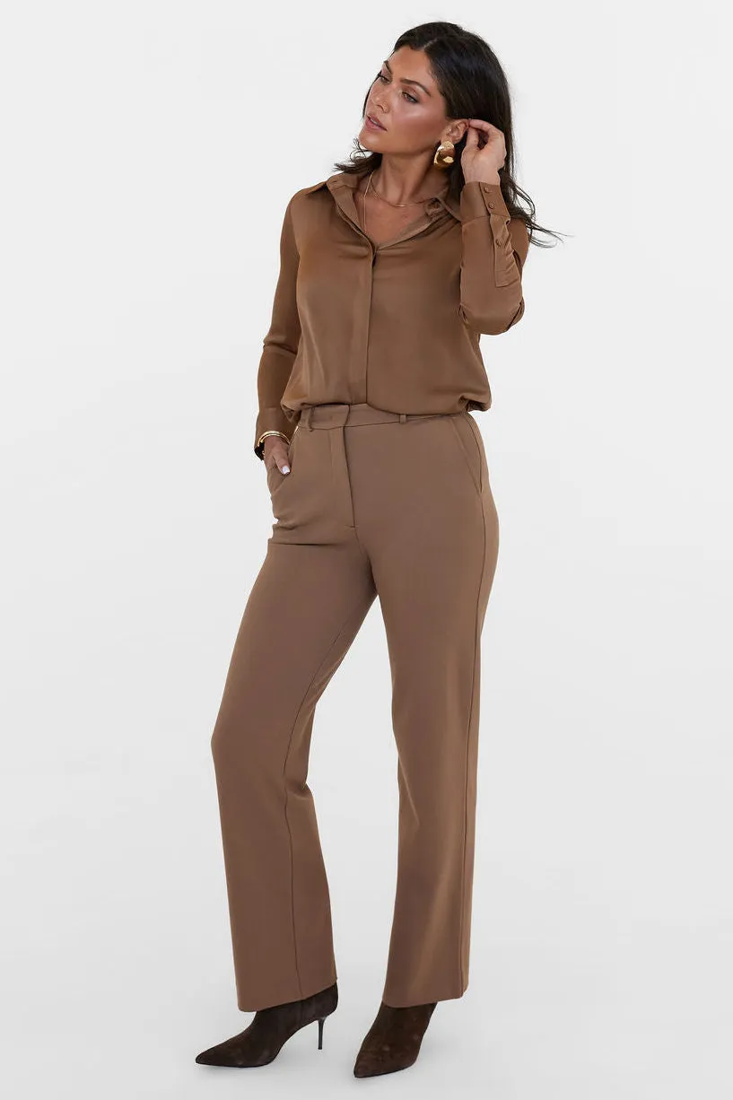 The Grace Silk Long Sleeve Blouse Camel sold by Sophie Rue product image thumbnail 4