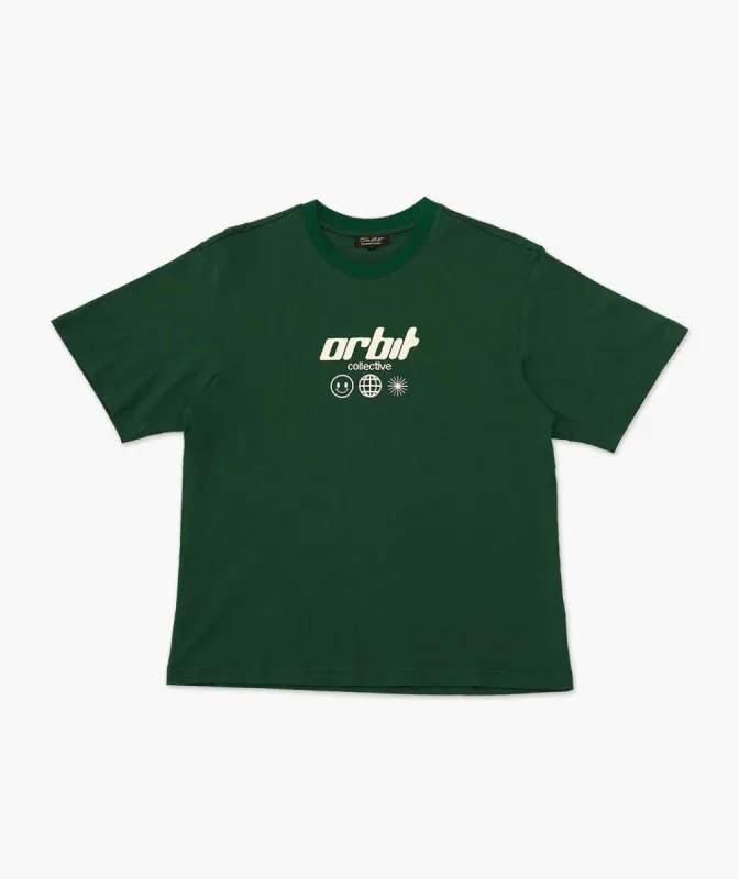 Globe Collection Tee - Forest Green sold by Orbit Collective