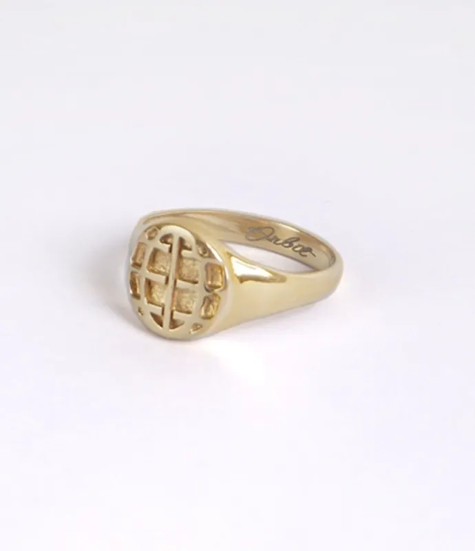 Globe Ring - Gold sold by Orbit Collective