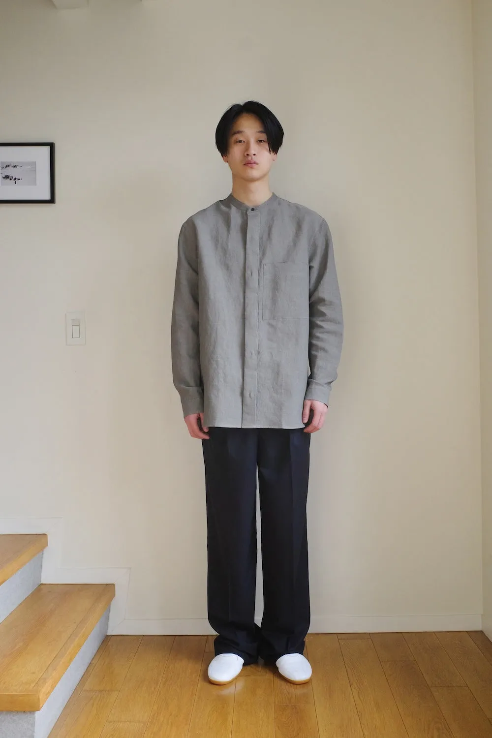 RIVERMAN OVERSHIRT/KERSEY CHAMBRAY LINEN sold by seya product image thumbnail 4