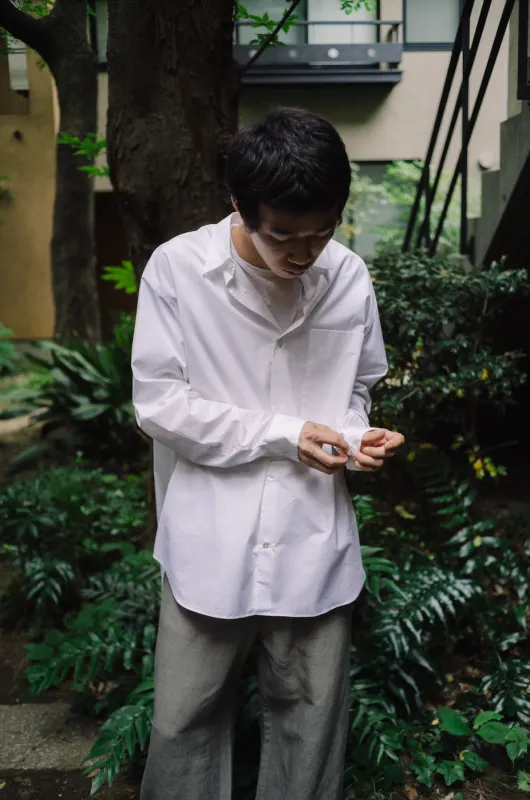 ETERNAL SHIRT WHITE / MICRO BRUSH COTTON made by seya