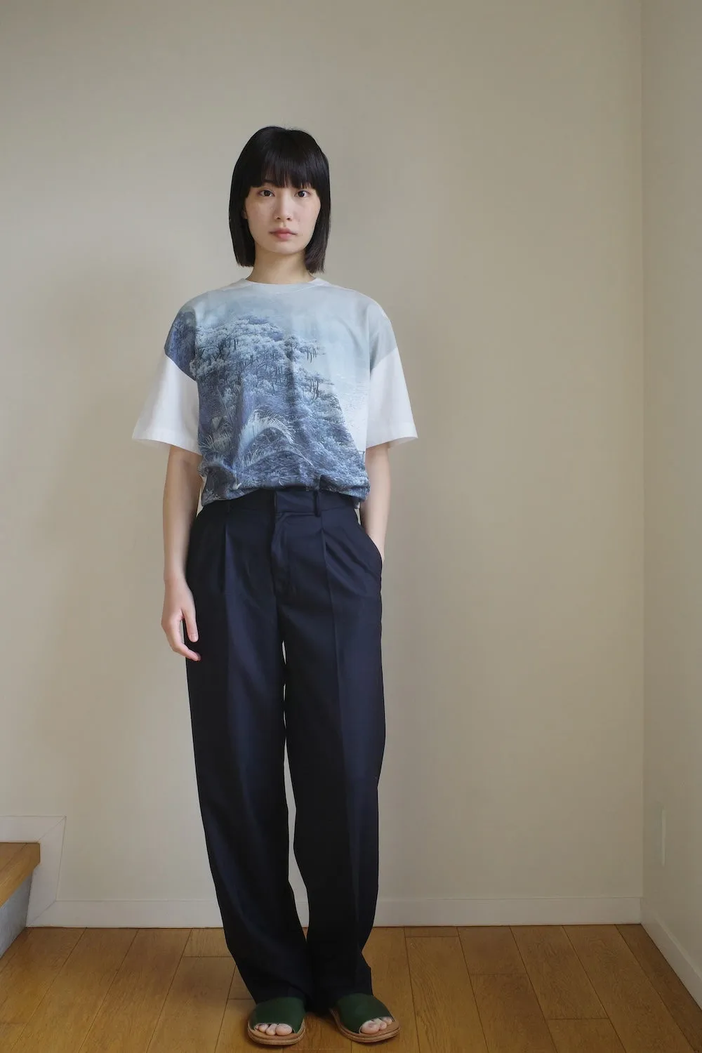 TRAVEL PANTS /REFINED CASHMERE SILK TWILL sold by seya