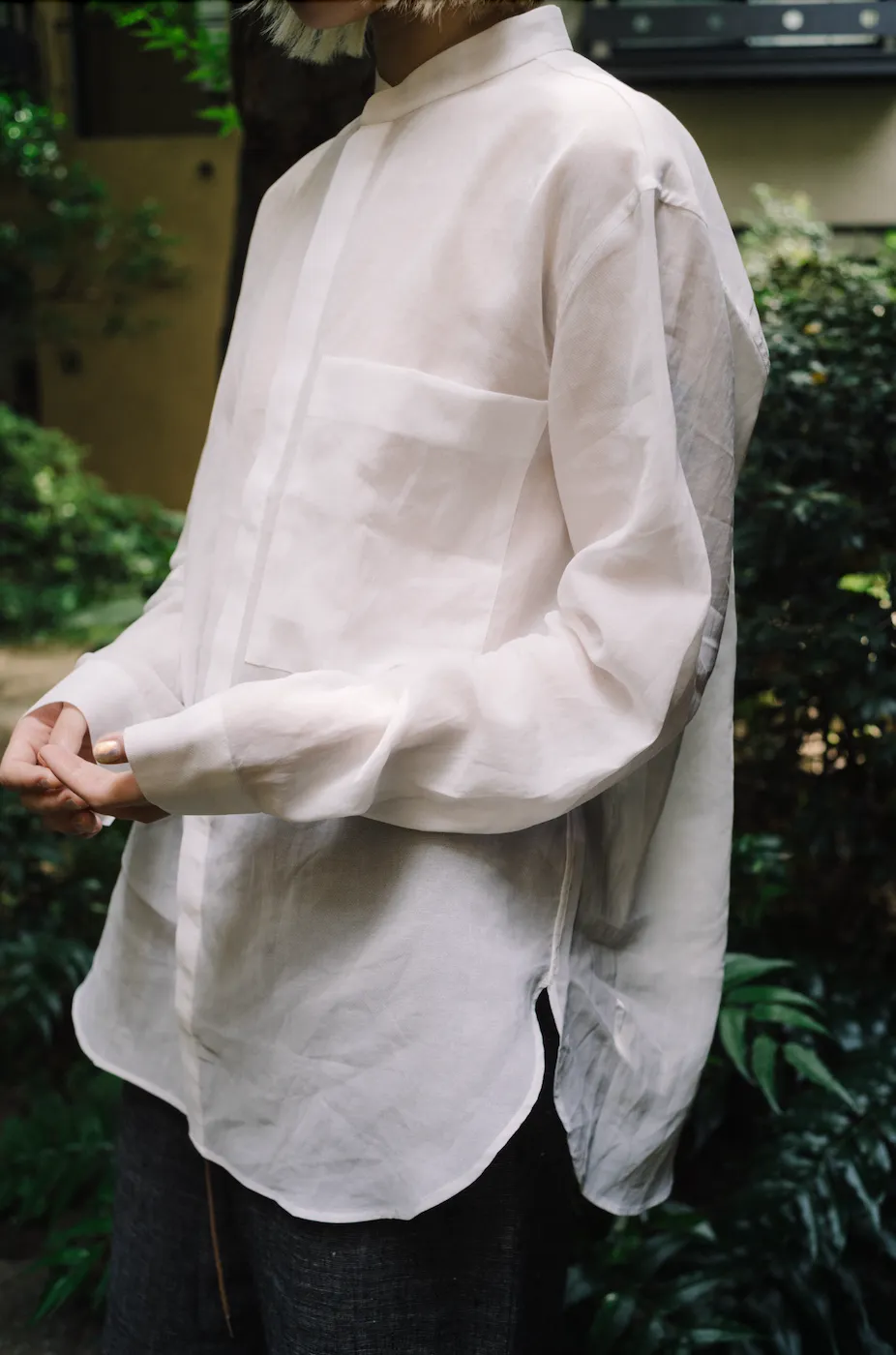 HAND STITCH KURTA SHIRT/CRISP SHEER COTTON TWILL sold by seya product image thumbnail 5