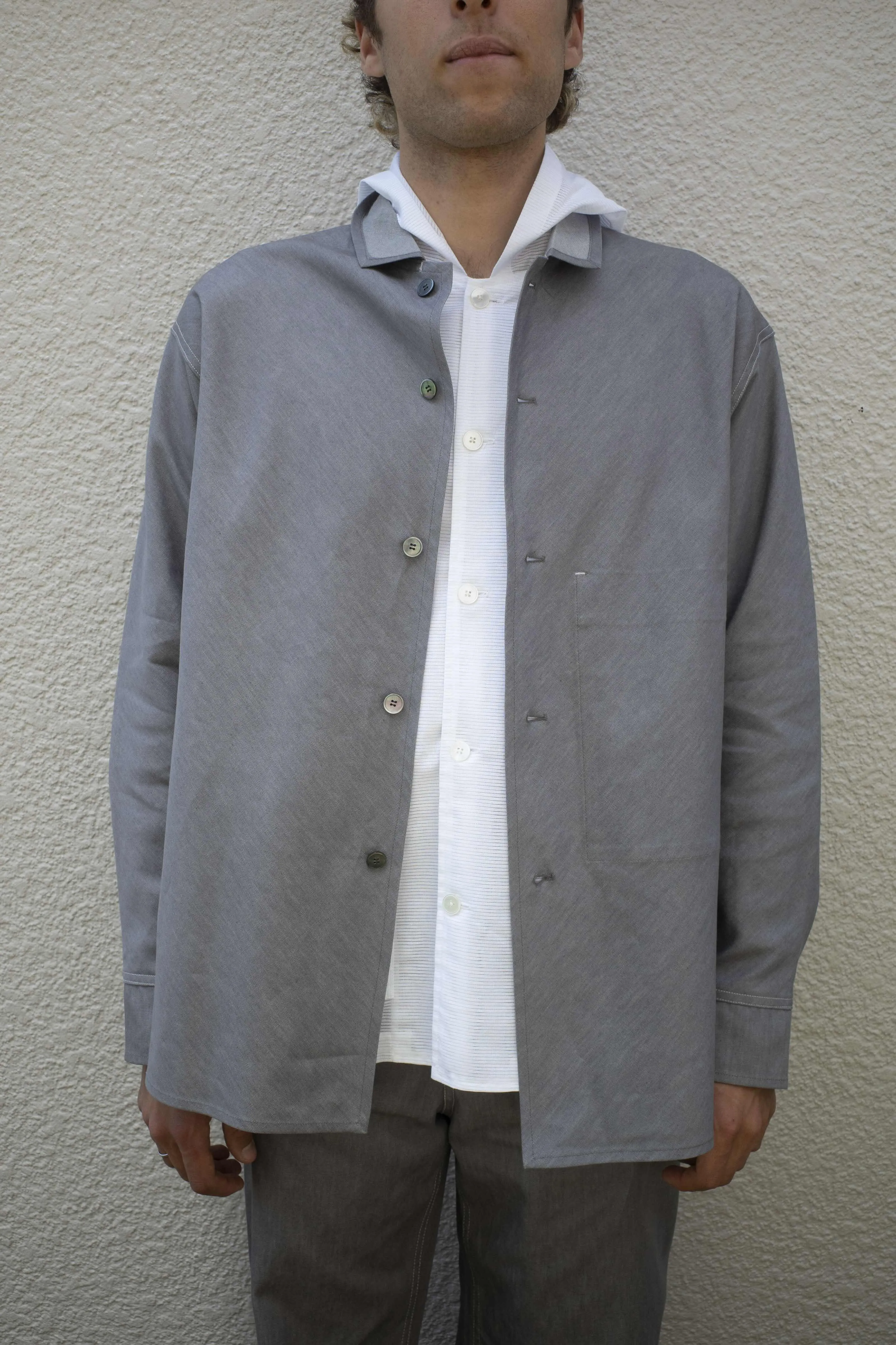 25SS DENIM ZERO OVER SHIRT /SUMMER 6OZ DENIM sold by seya product image thumbnail 5