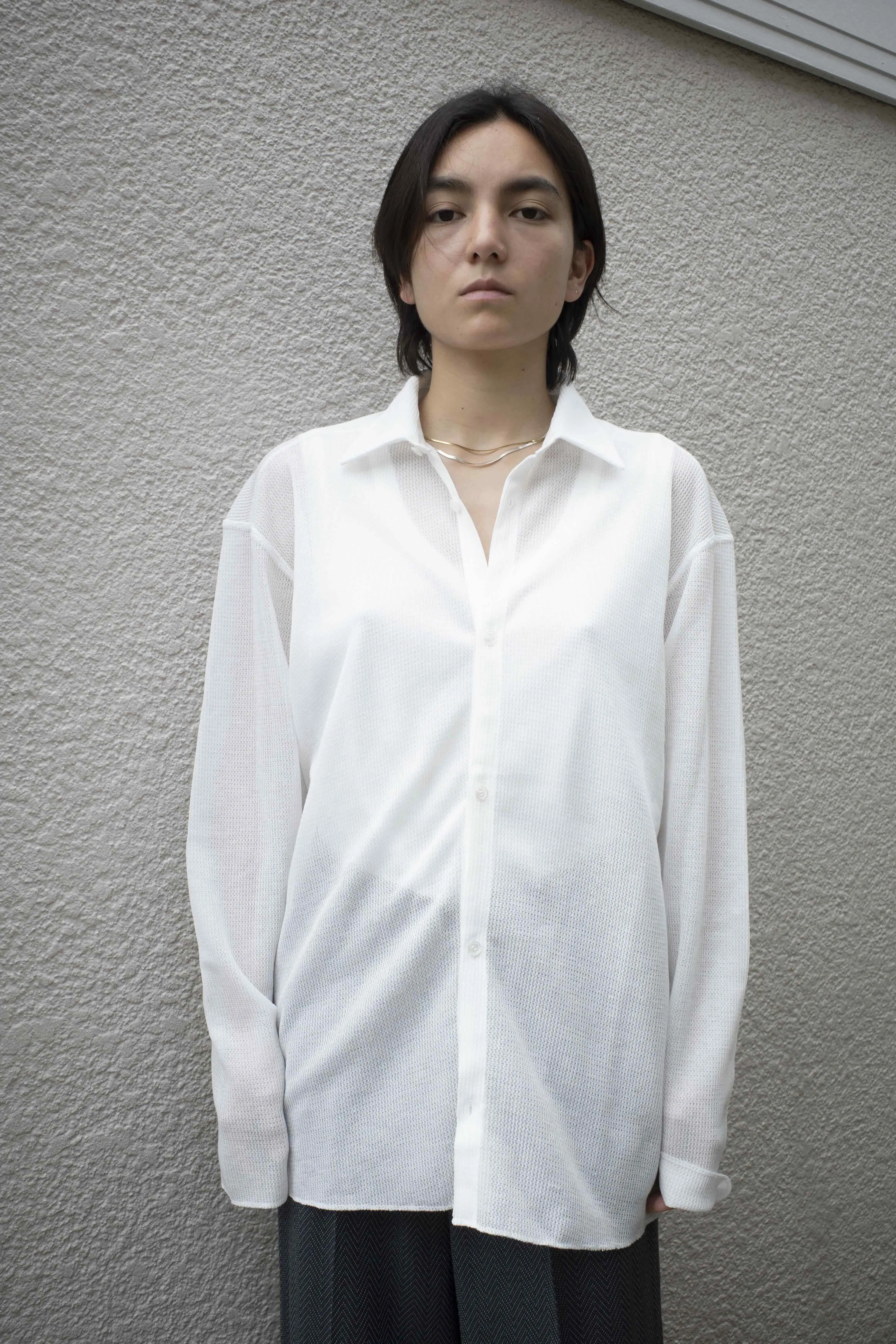 MESH SHIRT/HEMP WAFFLE sold by seya product image thumbnail 5