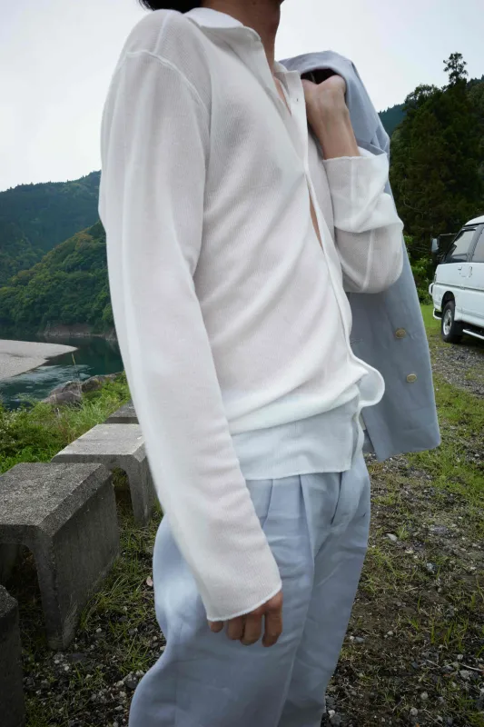 MESH SHIRT/HEMP WAFFLE made by seya