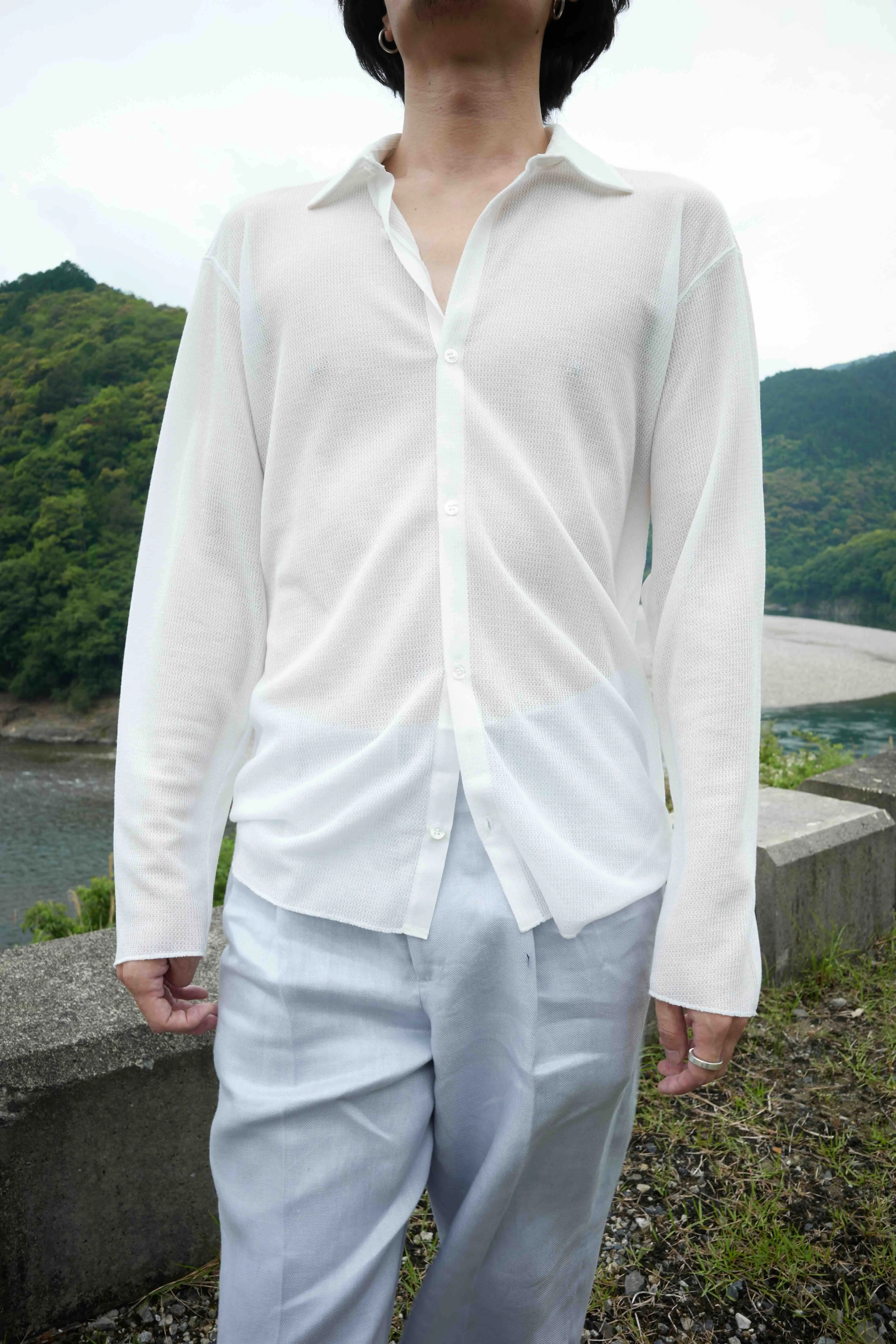 MESH SHIRT/HEMP WAFFLE sold by seya product image thumbnail 2
