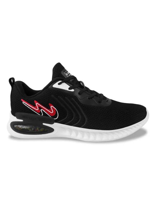 CAMP CARTAGE Black Men's Running Shoes sold by Campus Shoes