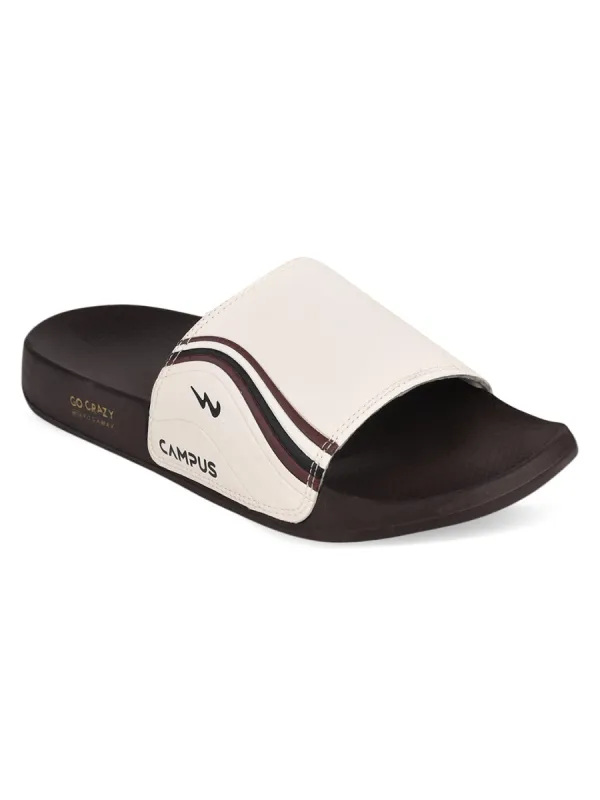 SL-417A White Men's Slides sold by Campus Shoes
