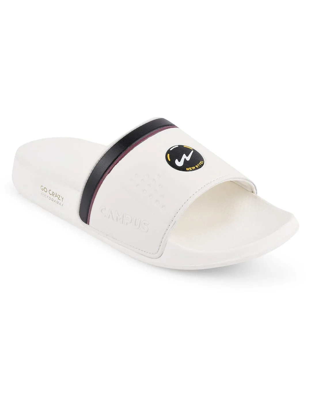 SL-431 White Men's Slides sold by Campus Shoes