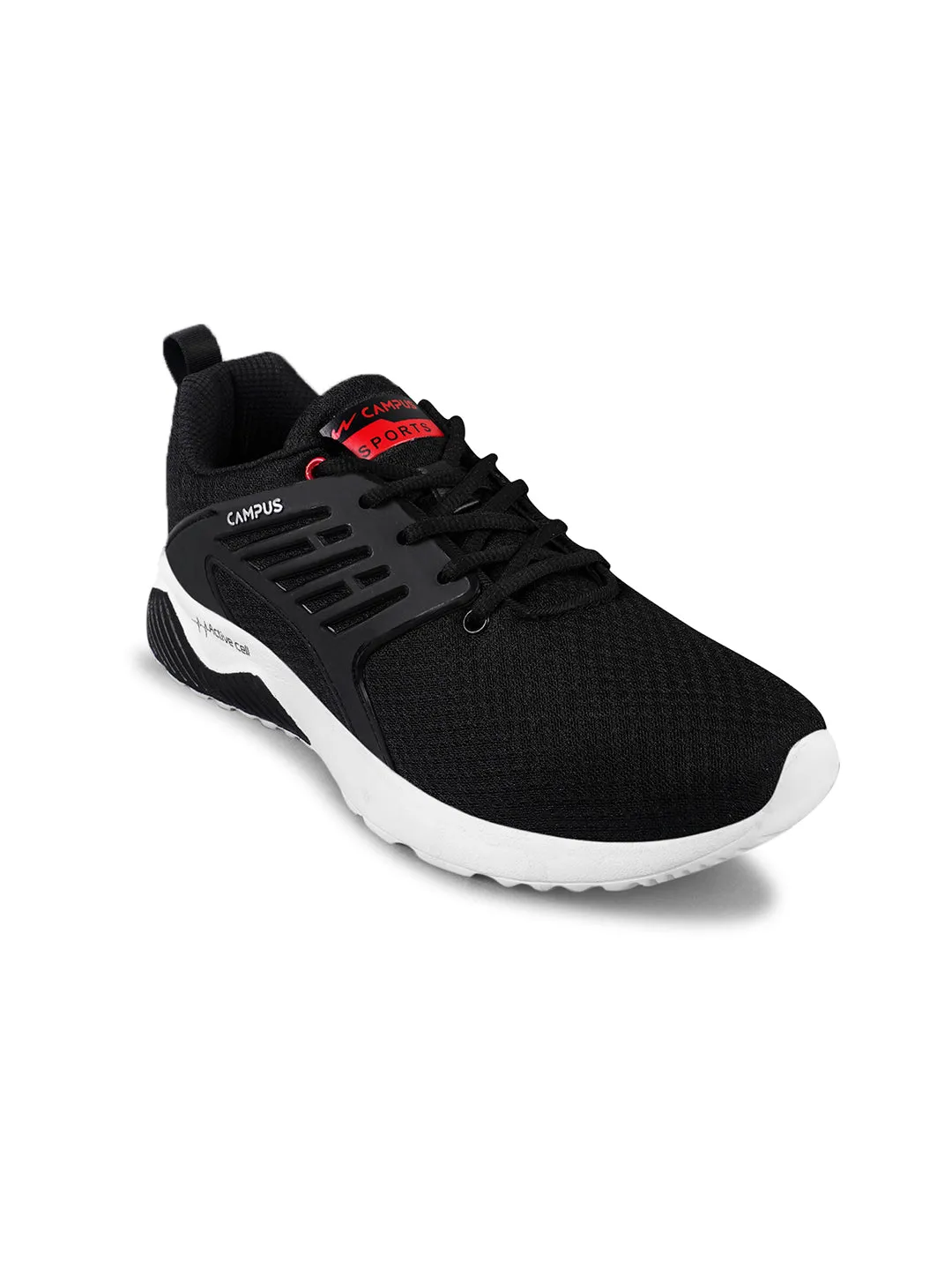 CRYSTA PRO Black Men's Running Shoes sold by Campus Shoes product image thumbnail 2
