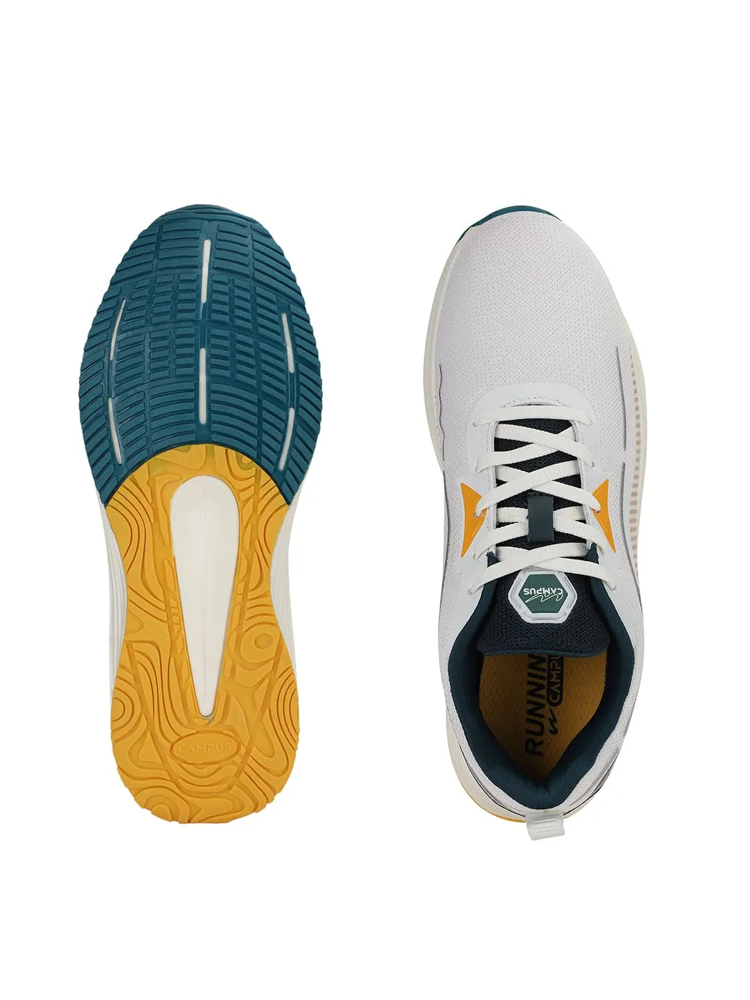 DOMINGO Off White Men's Running Shoes sold by Campus Shoes product image thumbnail 4