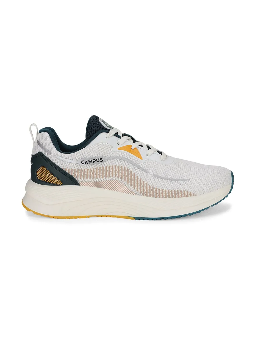 DOMINGO Off White Men's Running Shoes sold by Campus Shoes