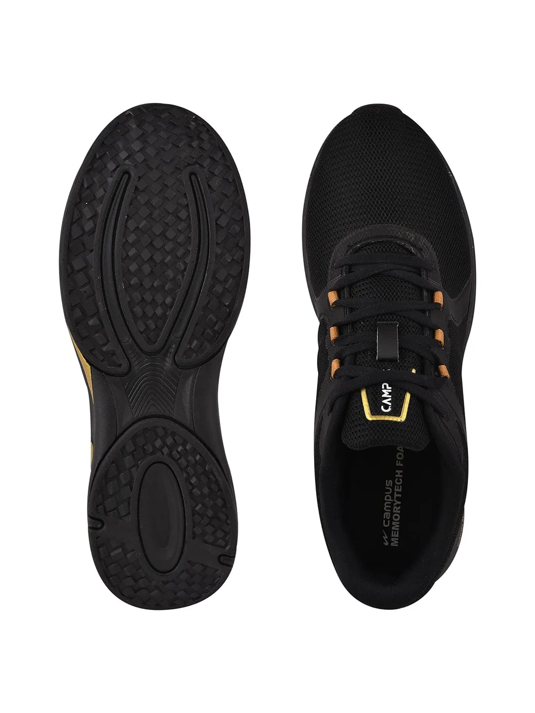PEDRO Black Men's Running Shoes sold by Campus Shoes product image thumbnail 5