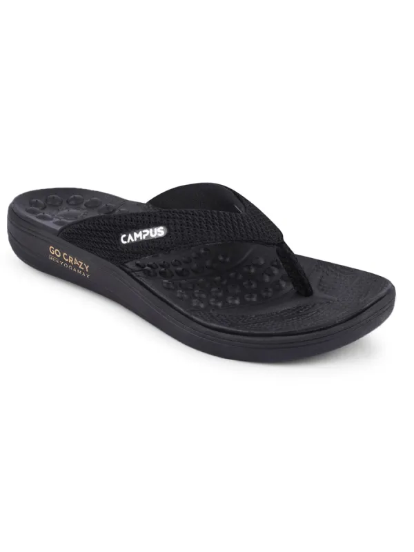 SL-411L-A Black Women's Flip Flops sold by Campus Shoes