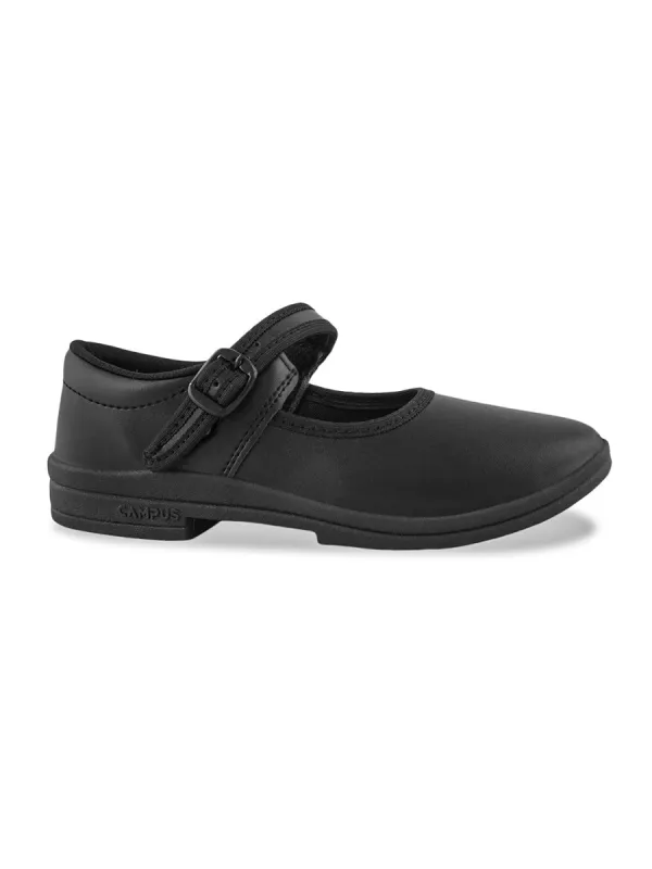 CS-A10A Black Girl's School Shoes sold by Campus Shoes