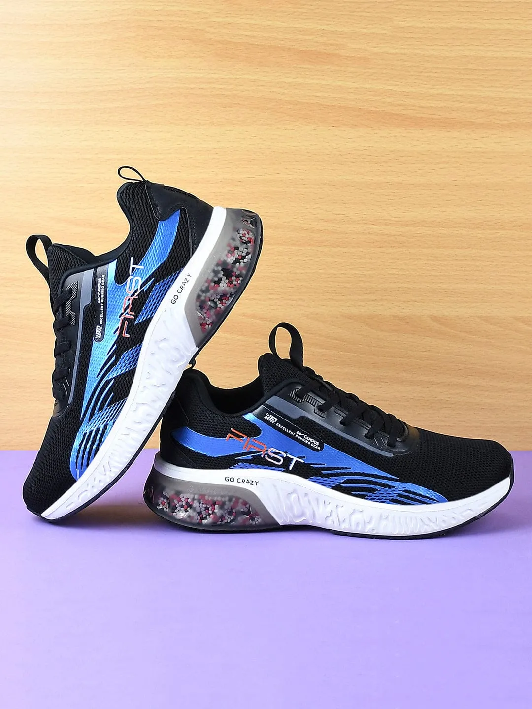 FIRST Black Men's Running Shoes sold by Campus Shoes product image thumbnail 5