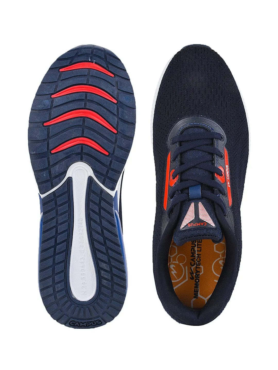 BOUNDARY Navy Men's Running Shoes sold by Campus Shoes product image thumbnail 4