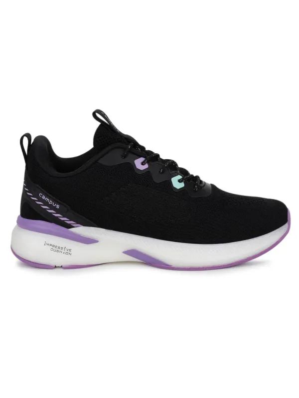 KEREN Black Women's Running Shoes sold by Campus Shoes