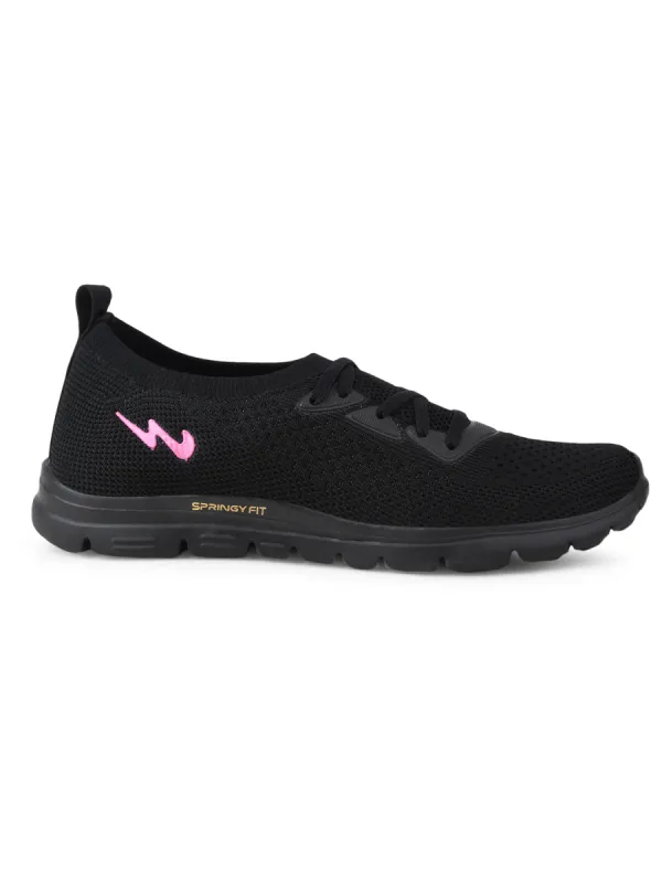 JELLY PRO Black Women's Running Shoes sold by Campus Shoes