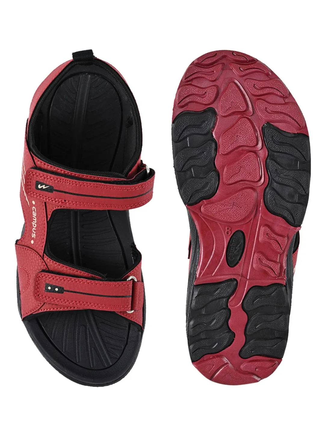 SD-055 Red Men's Sandals sold by Campus Shoes product image thumbnail 4